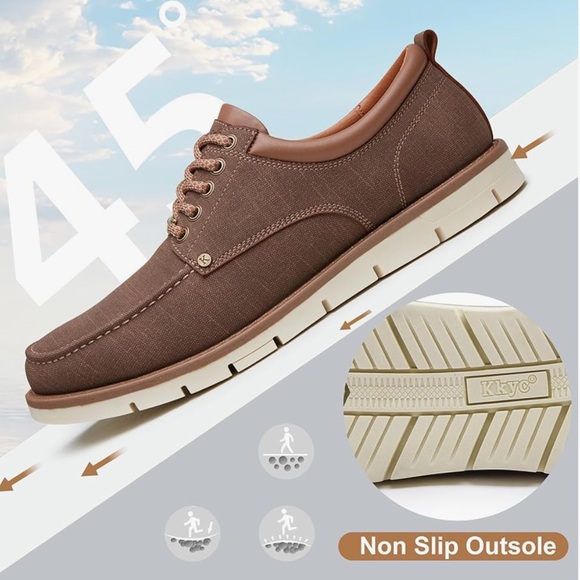 Kkyc Men's Shoes Comfortable Casual Shoes Slip on Lace up Shoes/size 7 - Picture 6 of 11